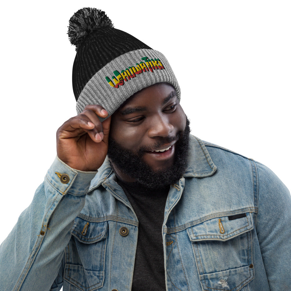 Tiki Rasta Pom-Pom Beanie