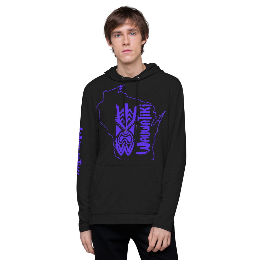 Purple Tiki Wisco Lightweight Hoodie