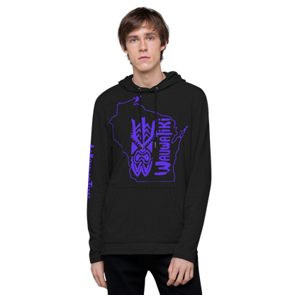 Purple Tiki Wisco Lightweight Hoodie