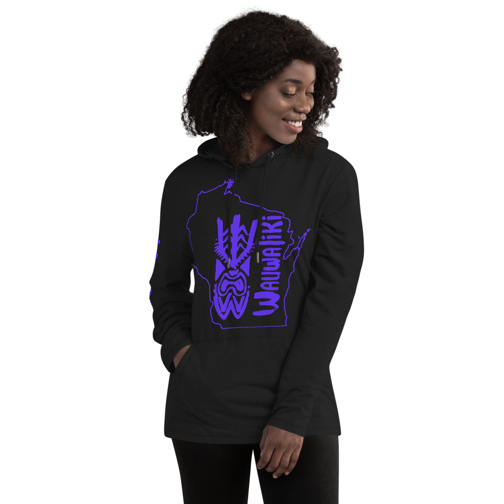 Purple Tiki Wisco Lightweight Hoodie