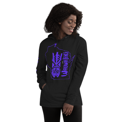 Purple Tiki Wisco Lightweight Hoodie