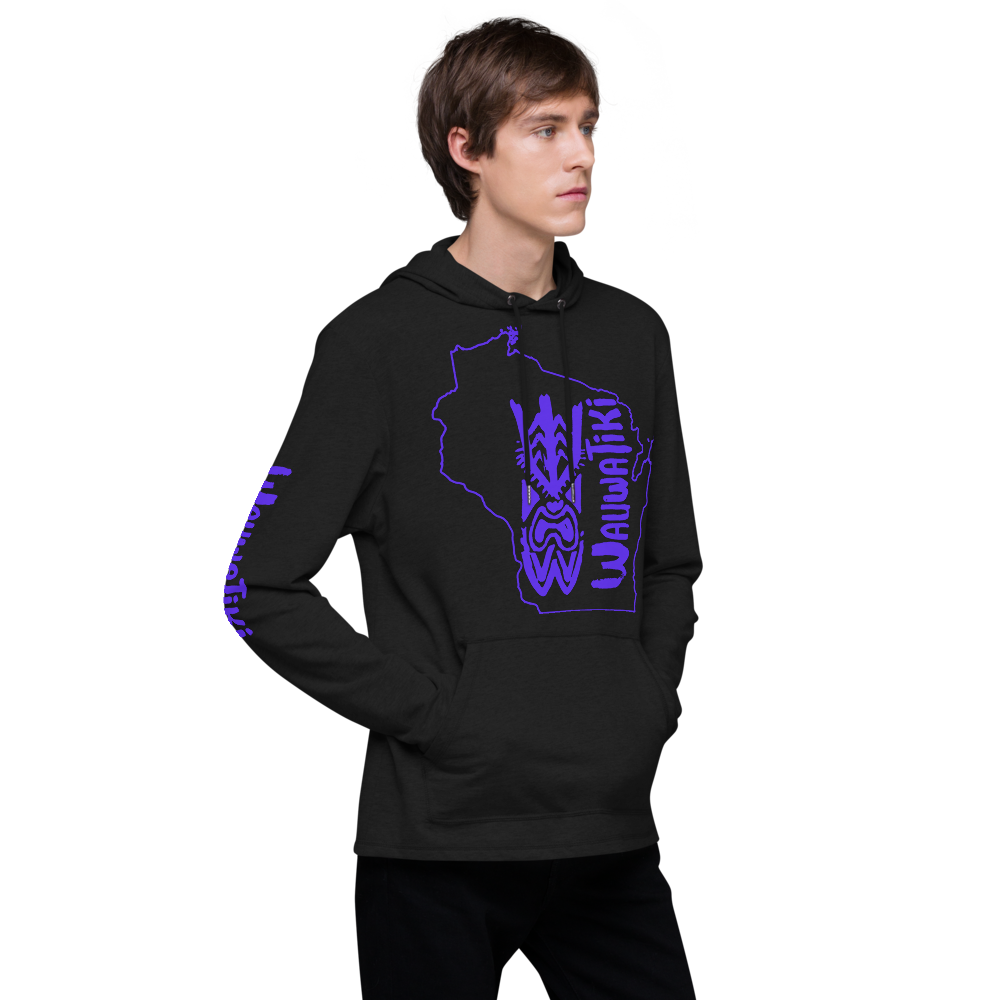 Purple Tiki Wisco Lightweight Hoodie