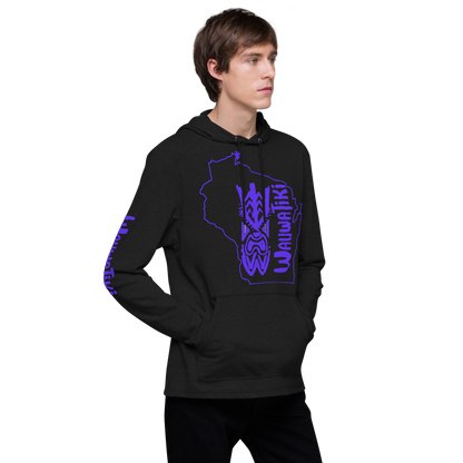 Purple Tiki Wisco Lightweight Hoodie