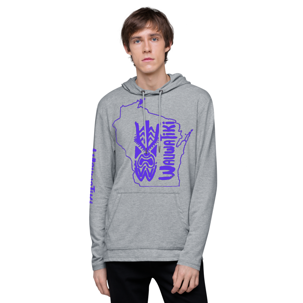 Purple Tiki Wisco Lightweight Hoodie