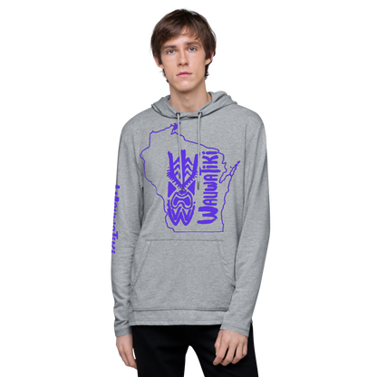 Purple Tiki Wisco Lightweight Hoodie