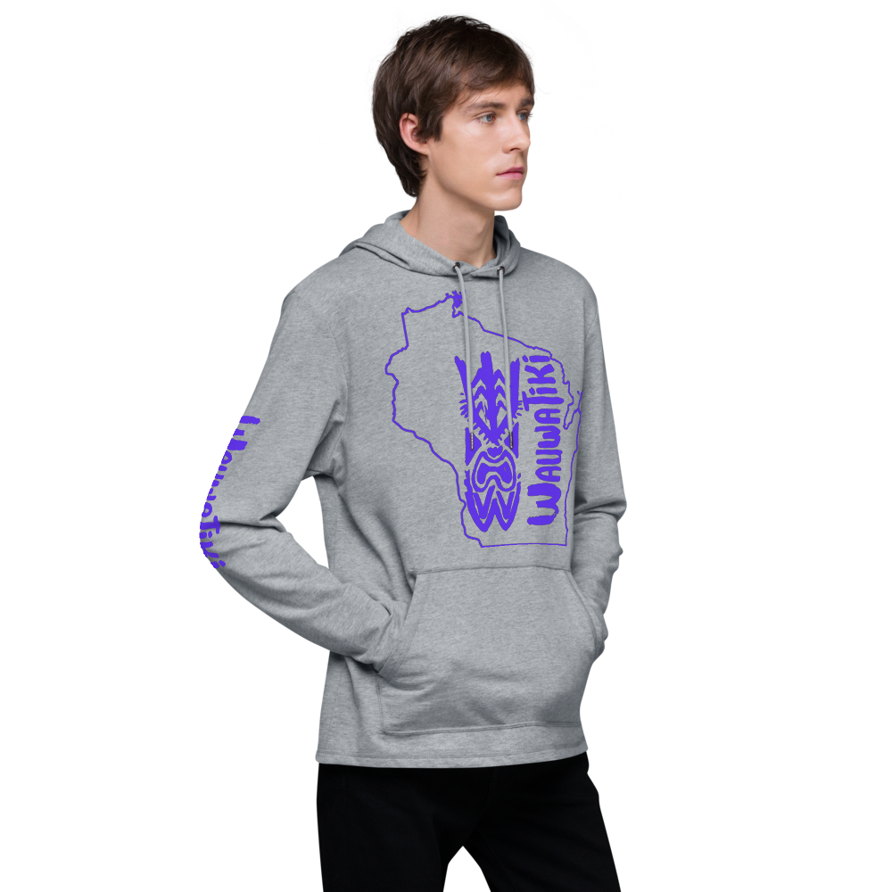 Purple Tiki Wisco Lightweight Hoodie