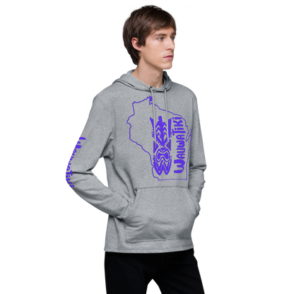 Purple Tiki Wisco Lightweight Hoodie